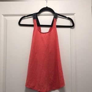 Coral Crossback Workout Top
